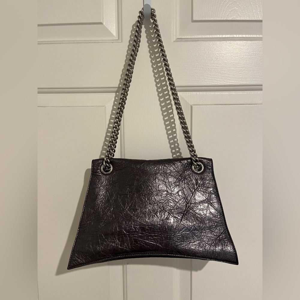 Balenciaga Dark Gray Shoulder Bag WOMEN'S CRUSH CHAIN BAG MEDIUM - Picture 2 of 16